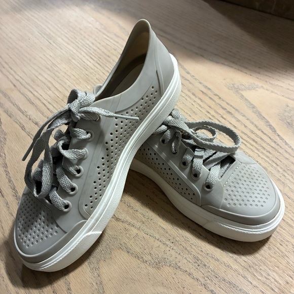 CROCS Shoes - CROCS Women's Gray Perforated Sneakers